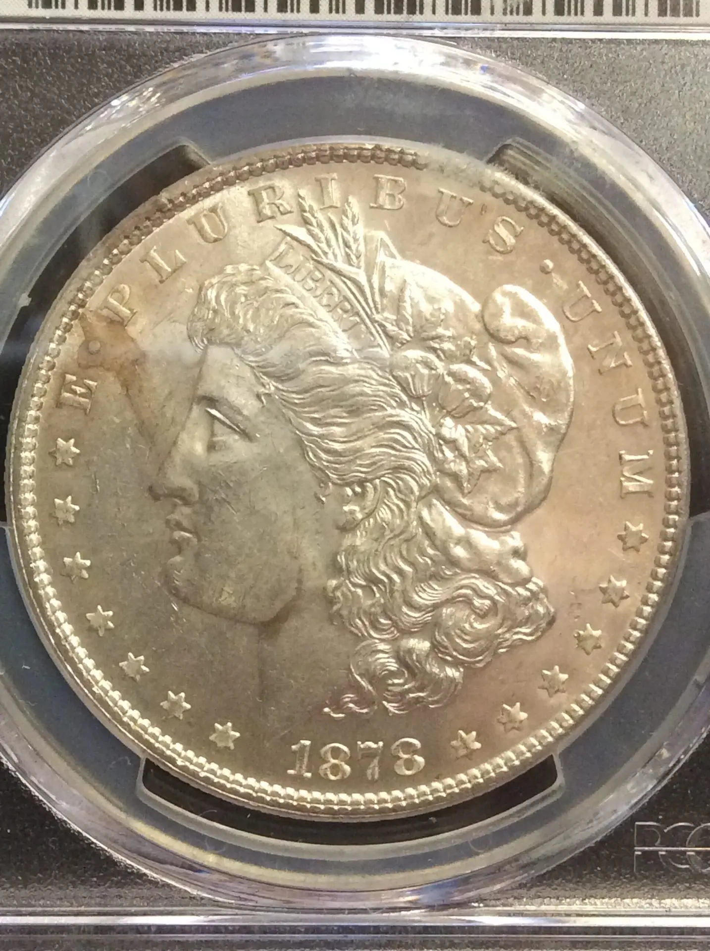 1878 7/8TF Morgan Silver Dollar in PCGS MS63 Strong - Image 3