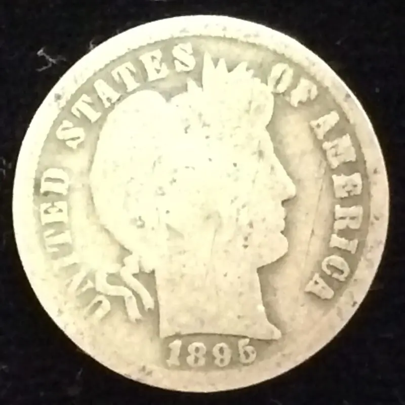 1895-S Key Date Barber Dime in Good Condition