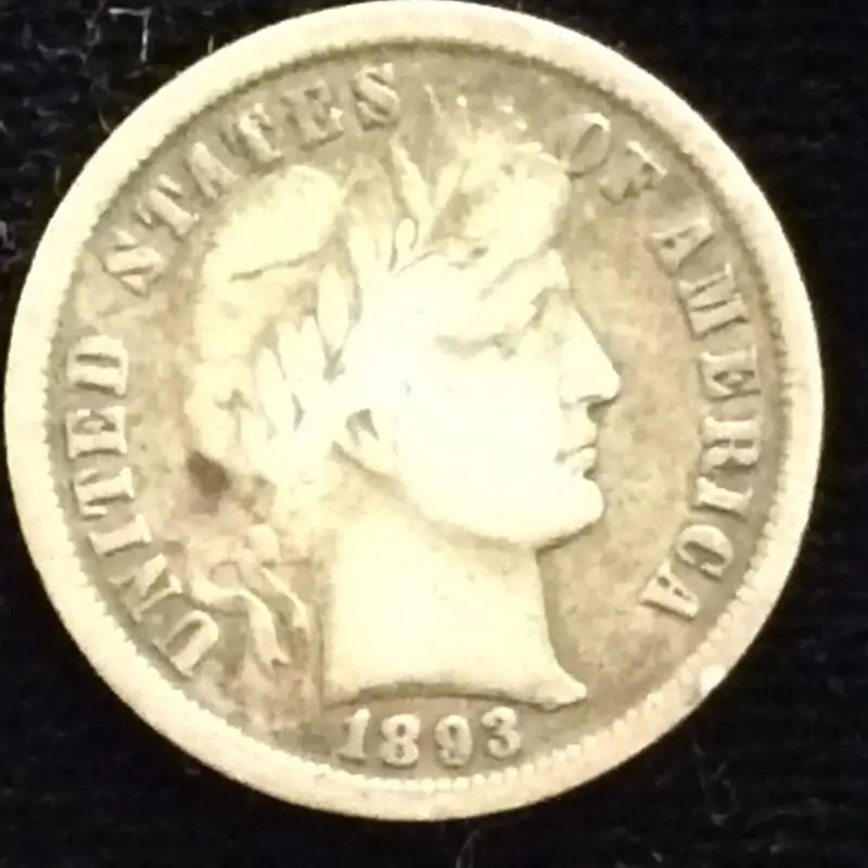 1893 Barber Dime in Fine Condition