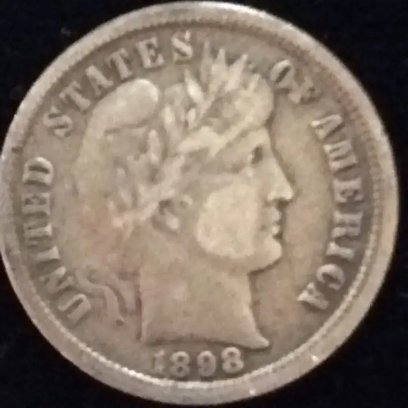 1898 Barber Dime in Very Fine Condition