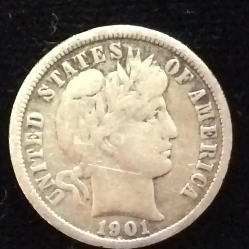 1901-O Barber Dime in Fine Condition