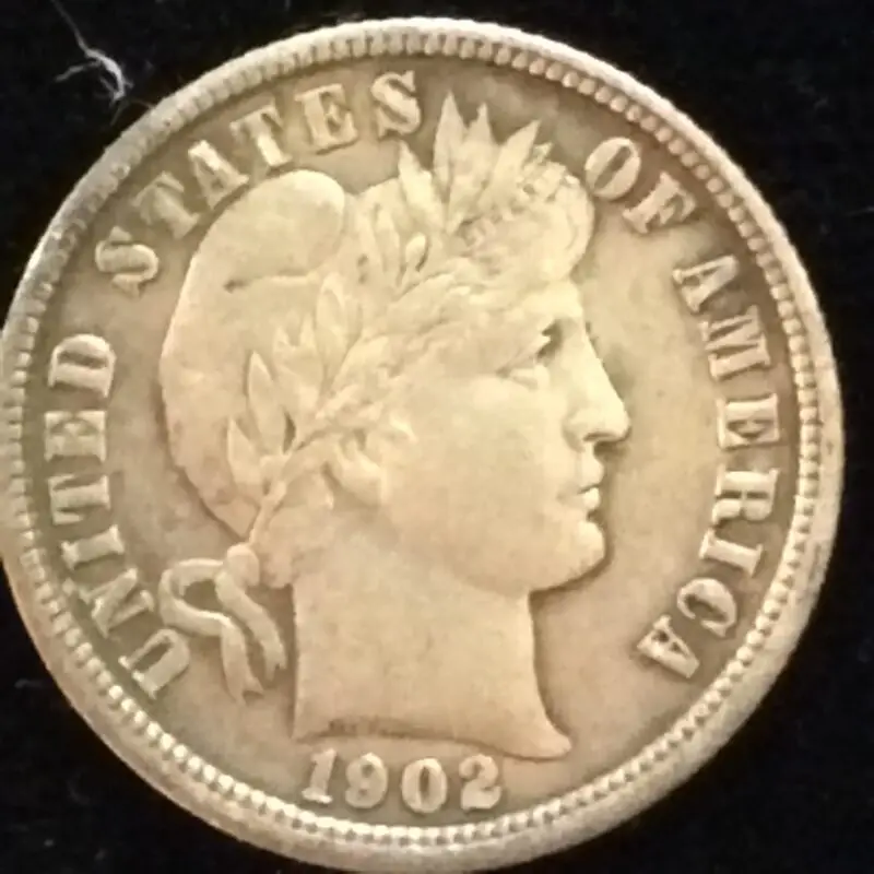 1902 Barber Dime in Extra Fine Condition