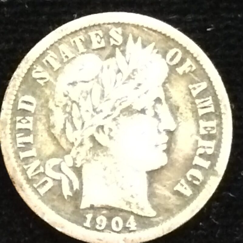 1904 Barber Dime in Very Fine Condition