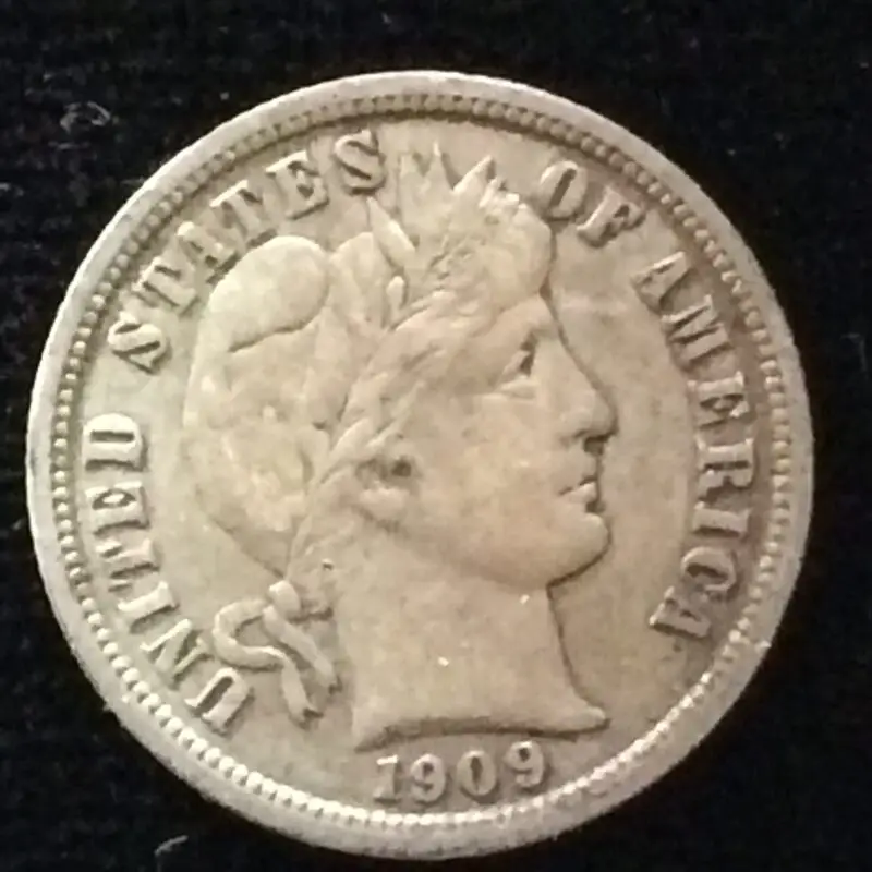 1909 Barber Dime in nice Extra Fine Condition