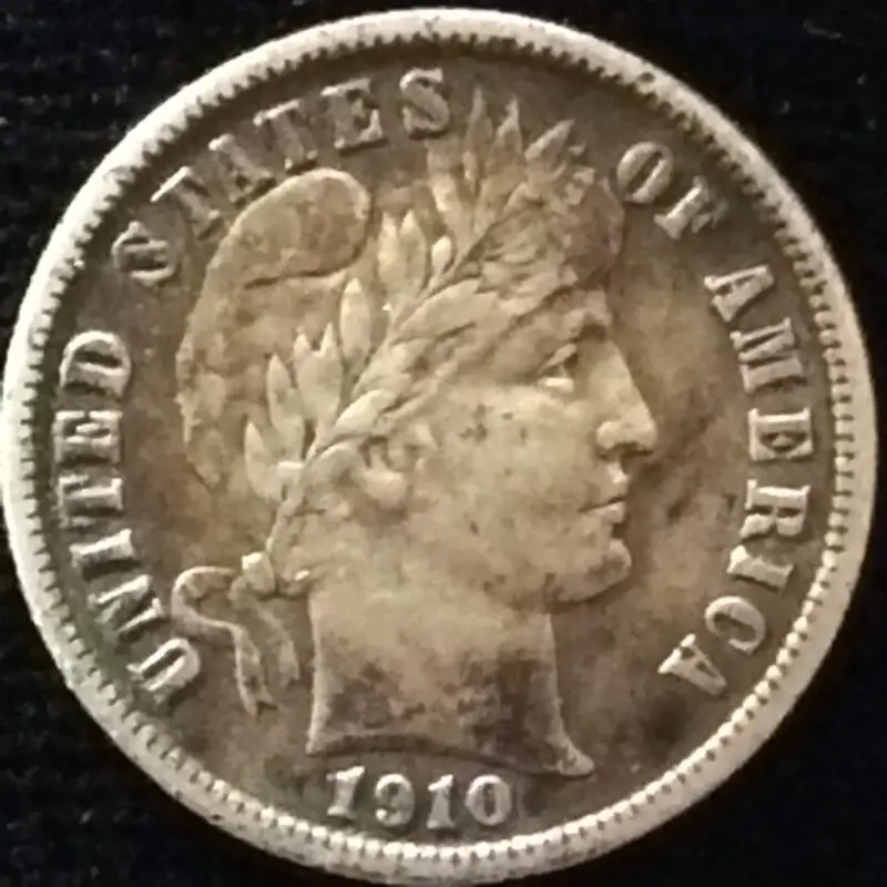 1910 Barber Dime in Extra Fine Condition