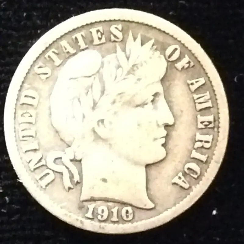 1910-D Barber Dime in Very Fine Condition