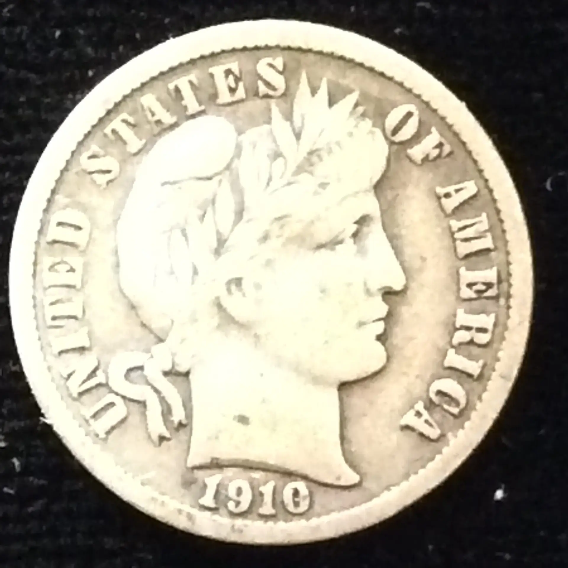 1910-D Barber Dime in Very Fine Condition