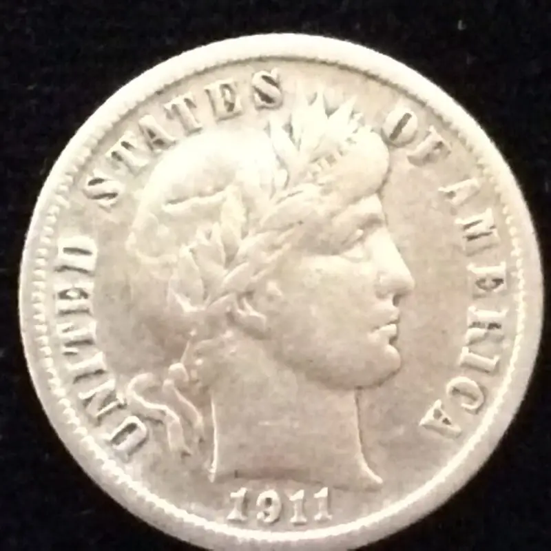 1911-D Barber Dime in Very Fine Condition