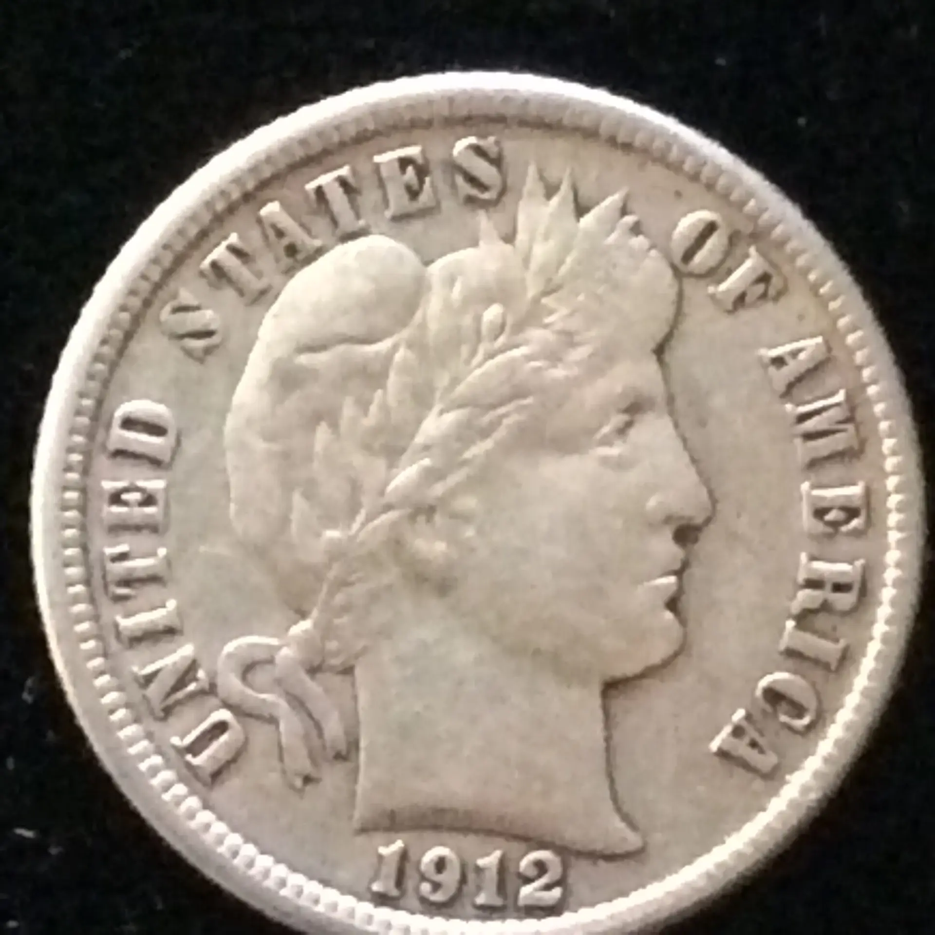 1912 Barber Dime in CHOICE Extra Fine