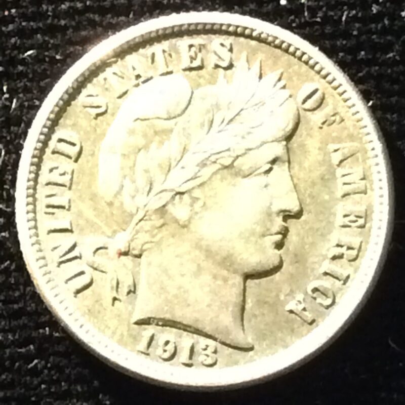 1913 Barber Dime in Extra Fine Condition