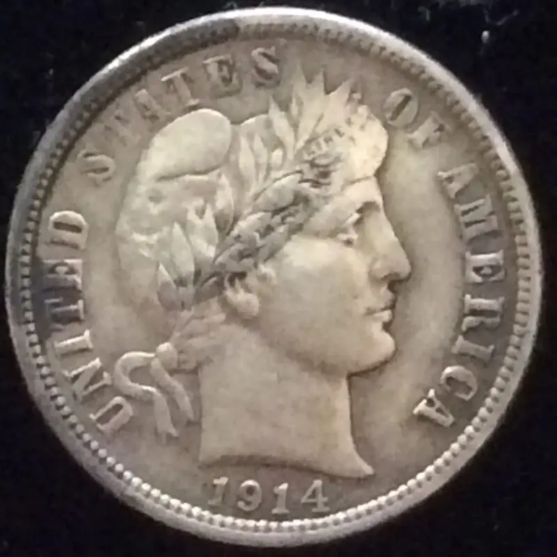 1914 Barber Dime in Very Fine + Condition