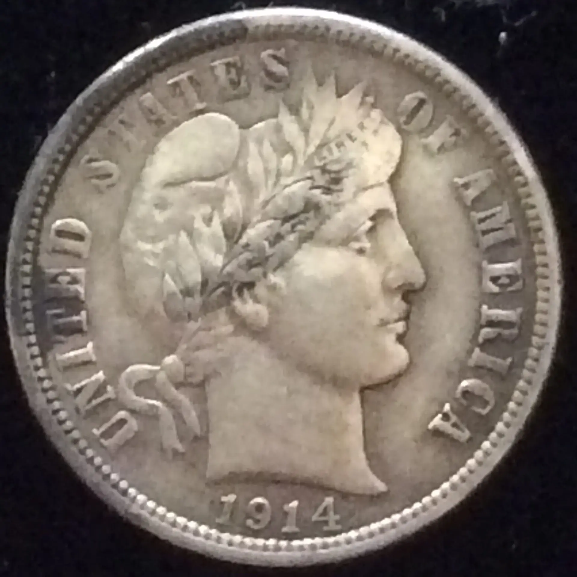 1914 Barber Dime in Very Fine + Condition