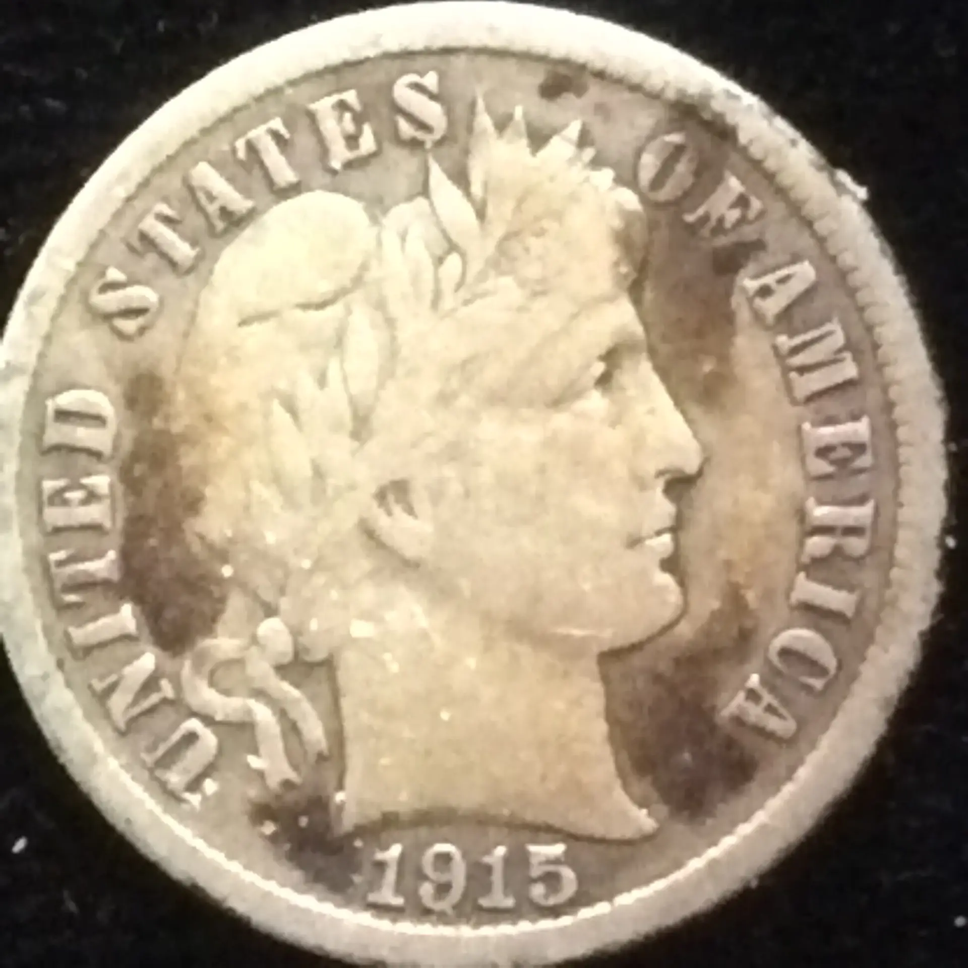 1915-S Semi-Key Date Barber Dime in Very Fine Condition