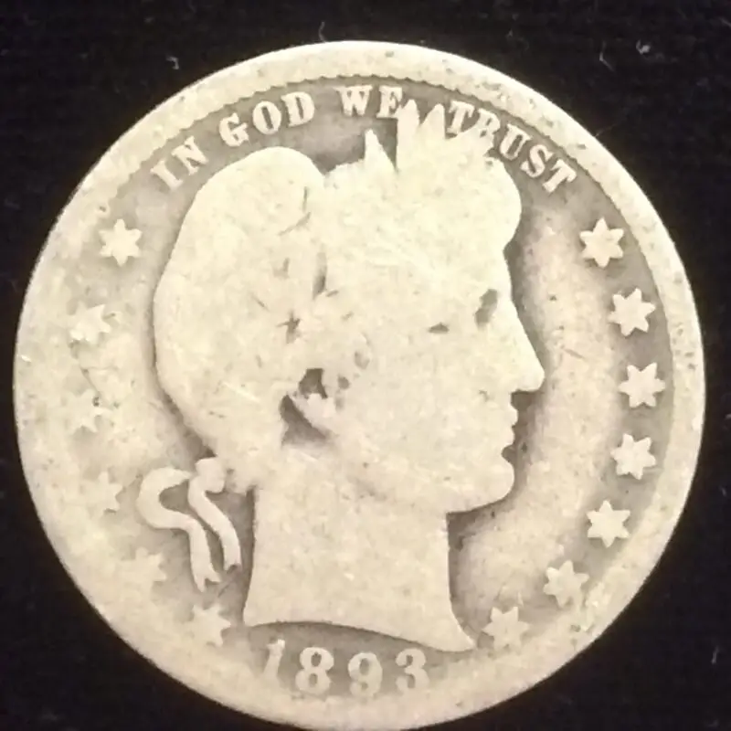 1893-O Barber Quarter in Good Condition