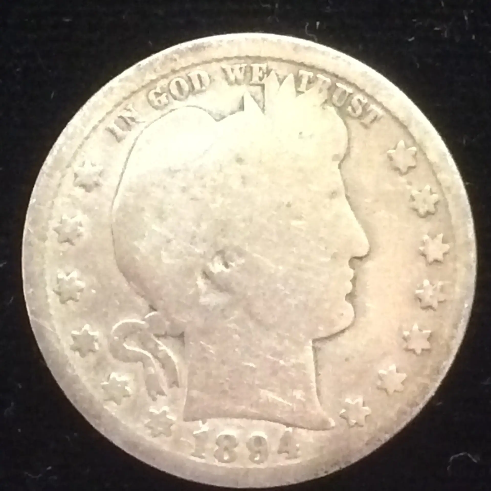 1894-O Barber Quarter in Good Condition