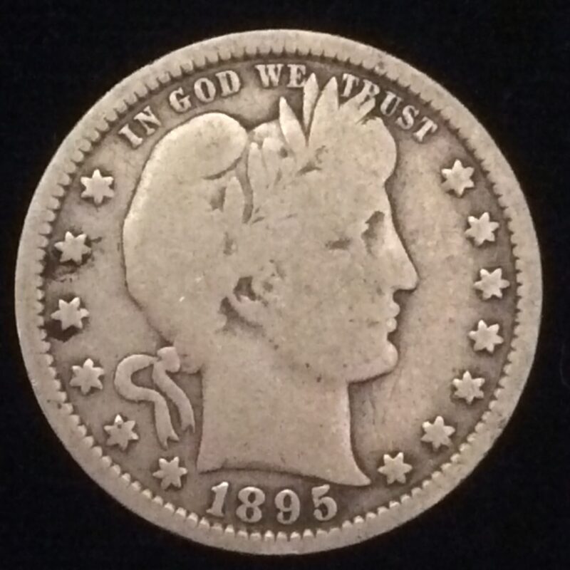 1895 Barber Quarter in Very Good Condition
