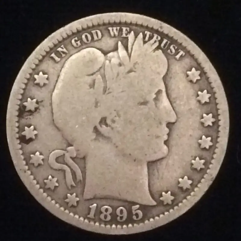1895 Barber Quarter in Very Good Condition