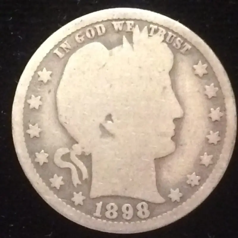 1898-O Barber Quarter in Good Condition