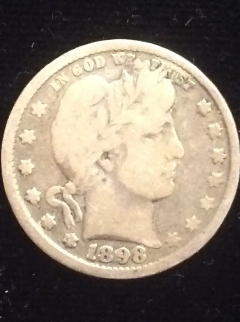 1898 Barber Quarter in Very Good Condition