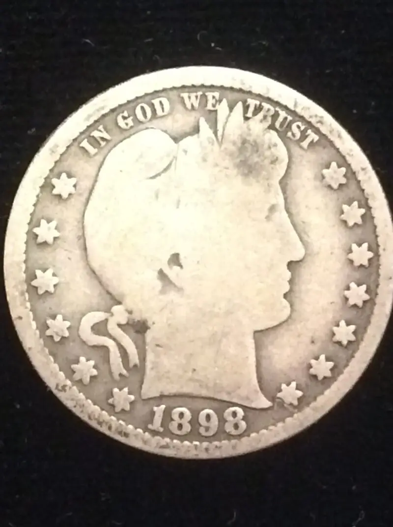 1898-S Barber Quarter in Good Condition
