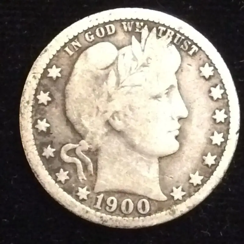 1900-O Barber Quarter in Very Good Condition