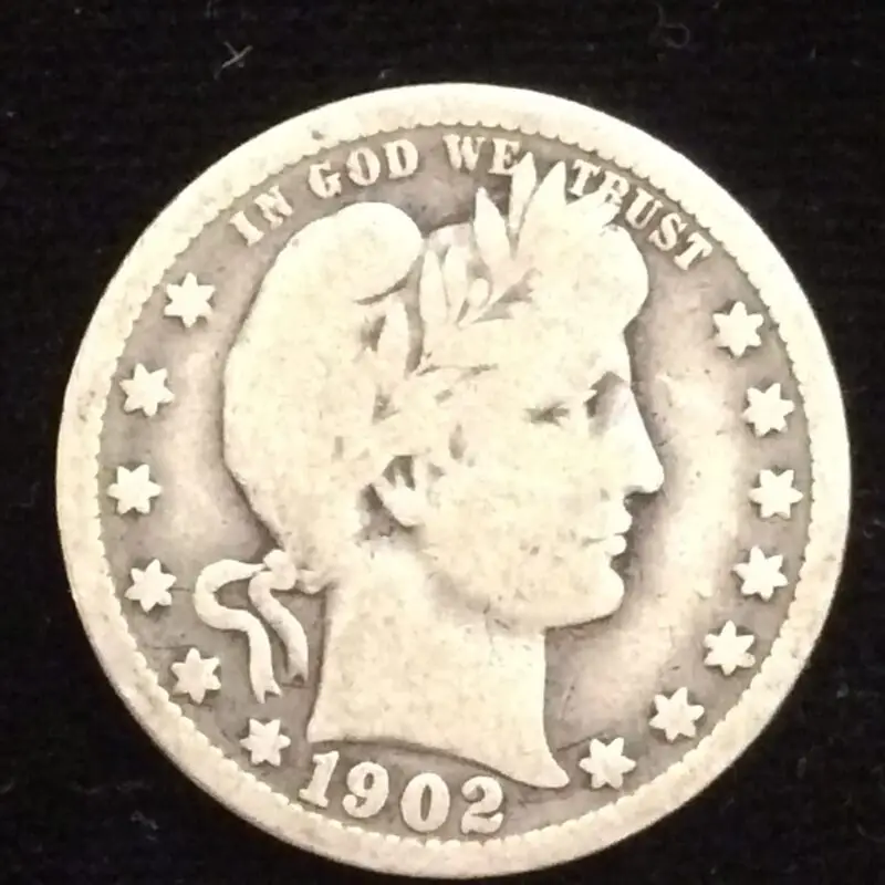 1902-O Barber Quarter in Very Good Condition