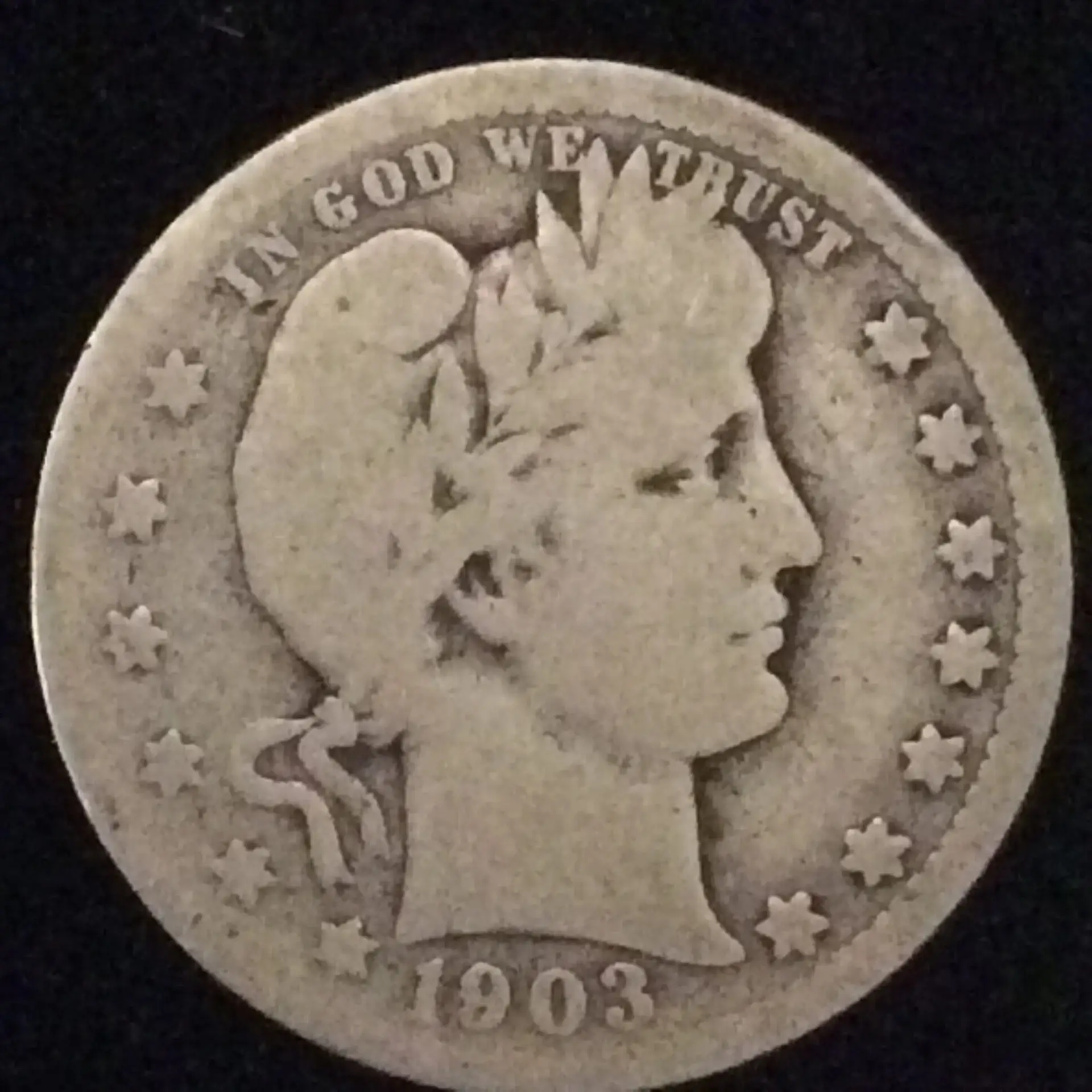 1903-O Barber Quarter in Good + Condition