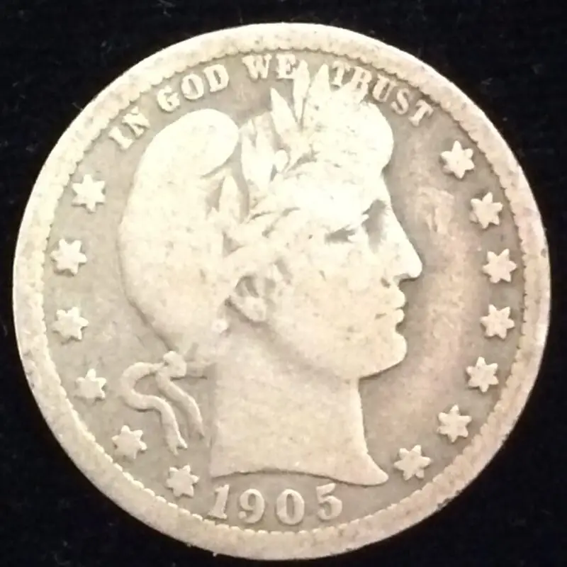 1905 Barber Quarter in Very Good Condition