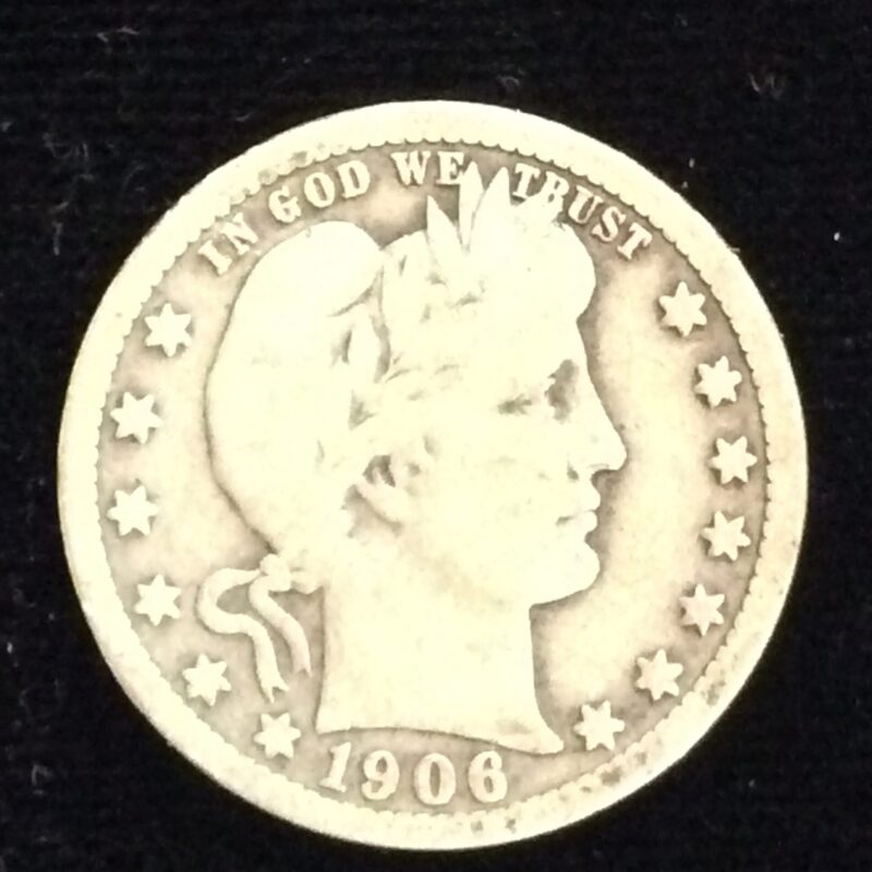 1906 Barber Quarter in Good ++ Condition