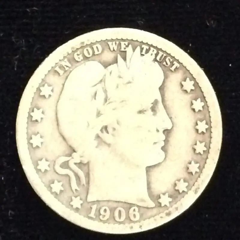 1906 Barber Quarter in Good ++ Condition