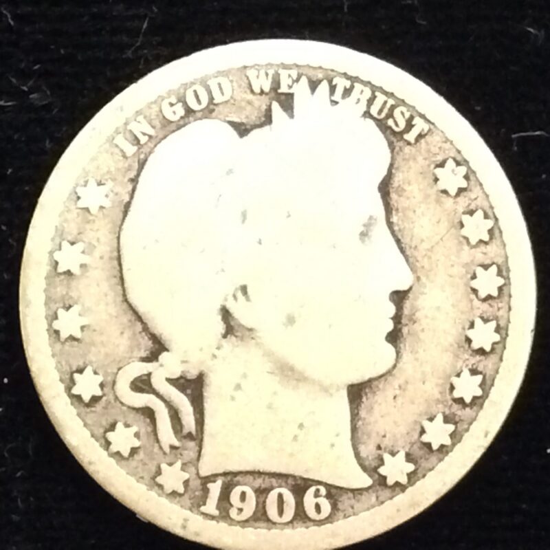 1906-D Barber Quarter in Good Condition