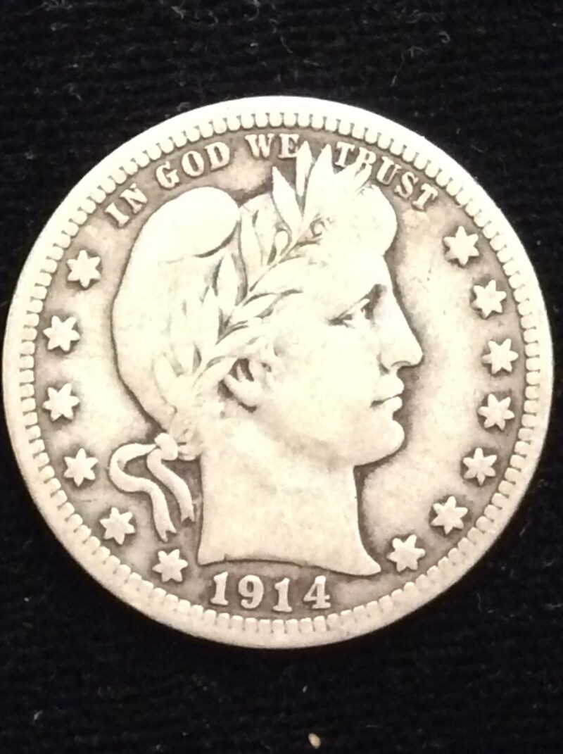 1914 Barber Quarter in Very Good + Condition