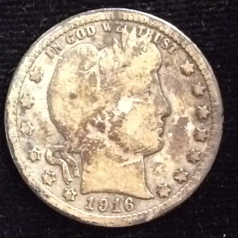 1916-D Barber Quarter in Fine Condition