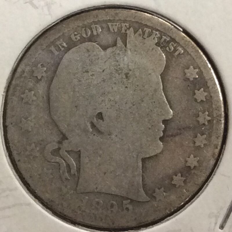 1895-S Barber Quarter in Good Condition