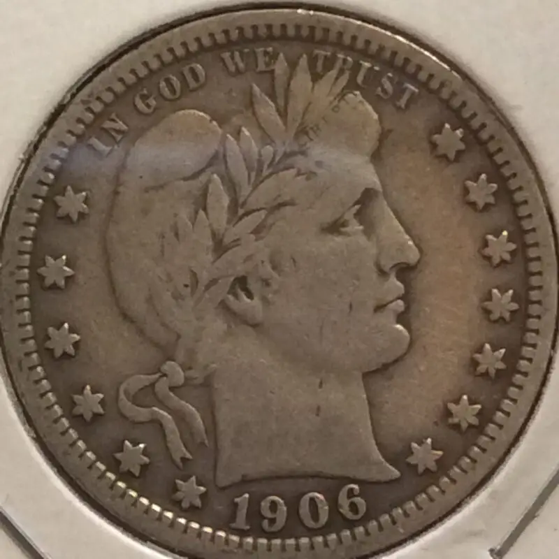 1906 Barber Quarter in Fine Condition