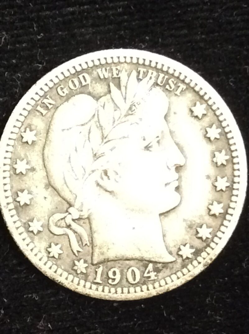 1904 Barber Quarter in Very Fine Condition