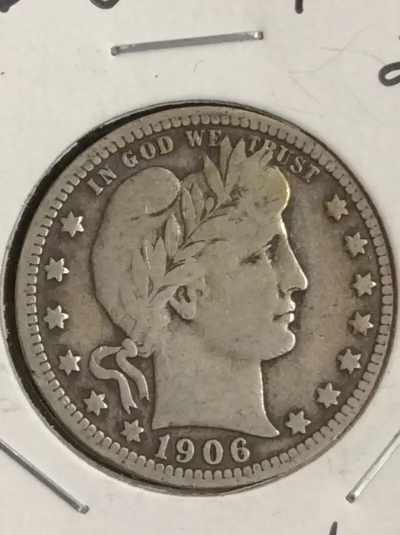 1906-O Barber Quarter in VG+ Condition