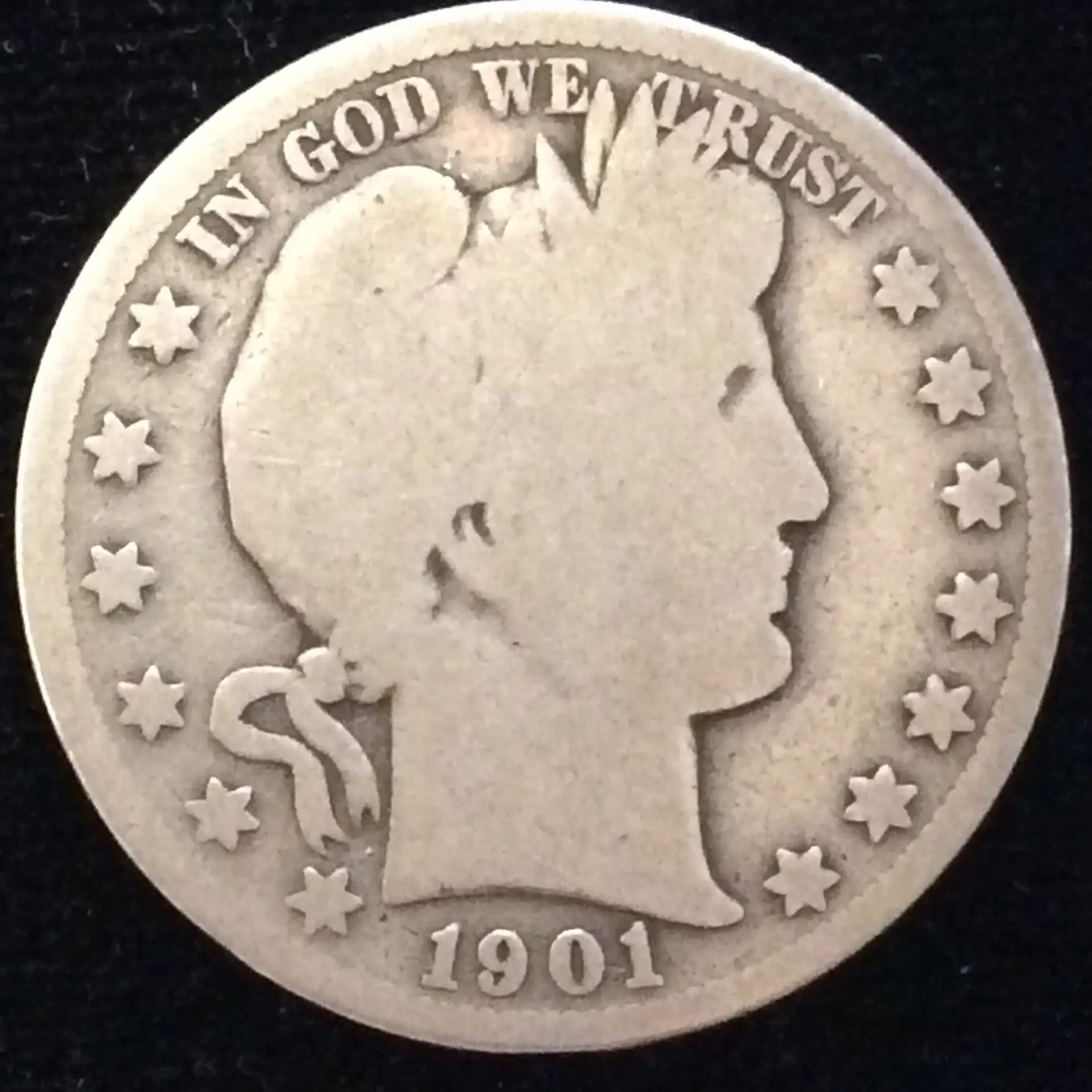 1901-S Barber Half Dollar in Good Condition
