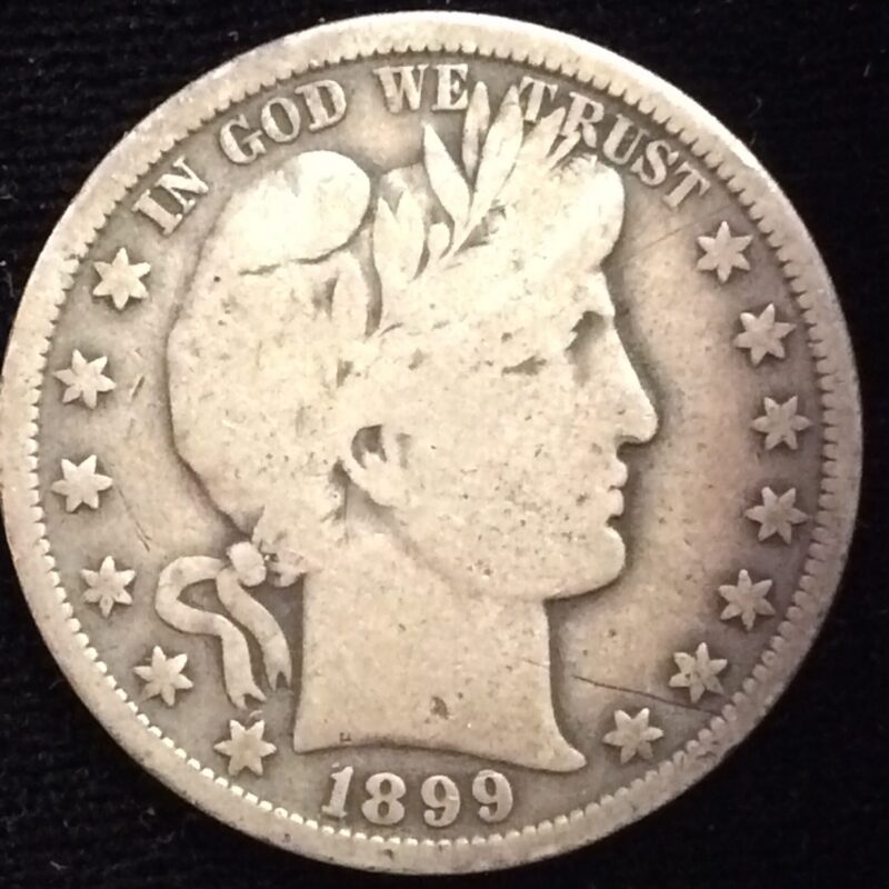1899-S Barber Half in Very Good Condition