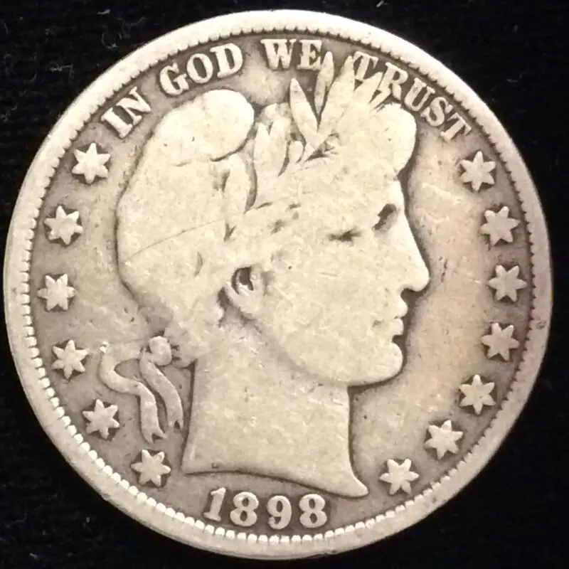 1898 Barber Half in Very Good Condition