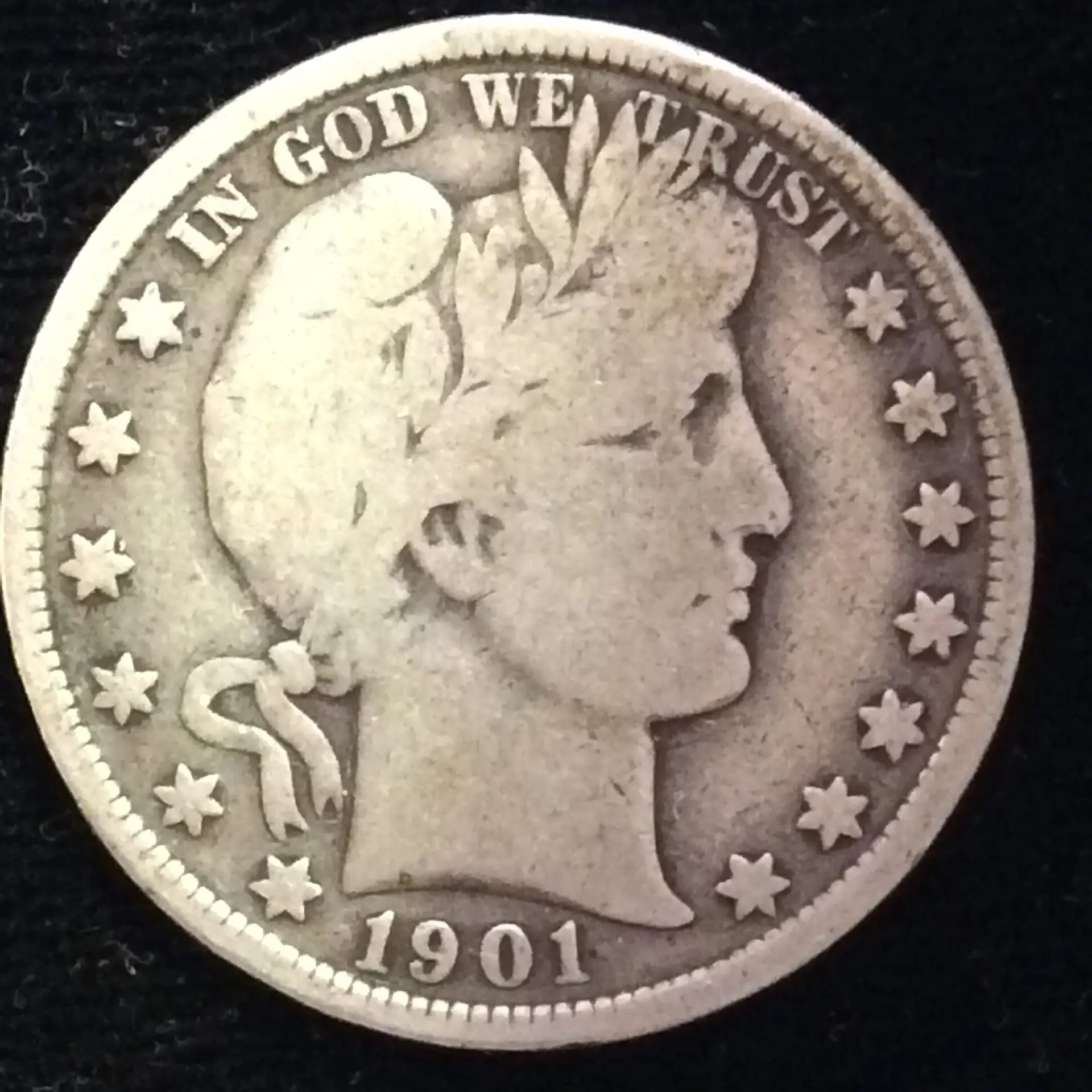 1901 Barber Half in Very Good + Condition