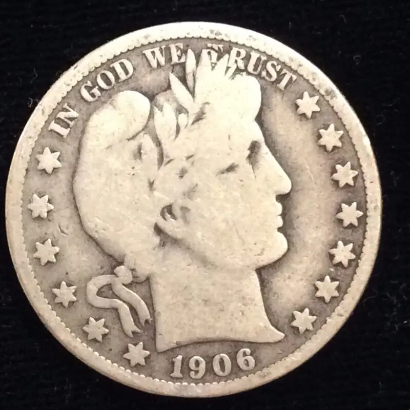 1906-S Barber Half in Very Good Condition