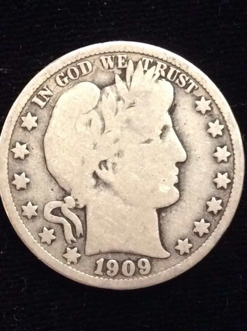 1909-S Barber Half in Very Good Condition