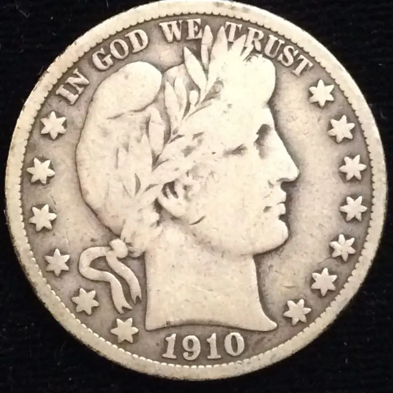 1910-S Barber Half in Very Good + Condition