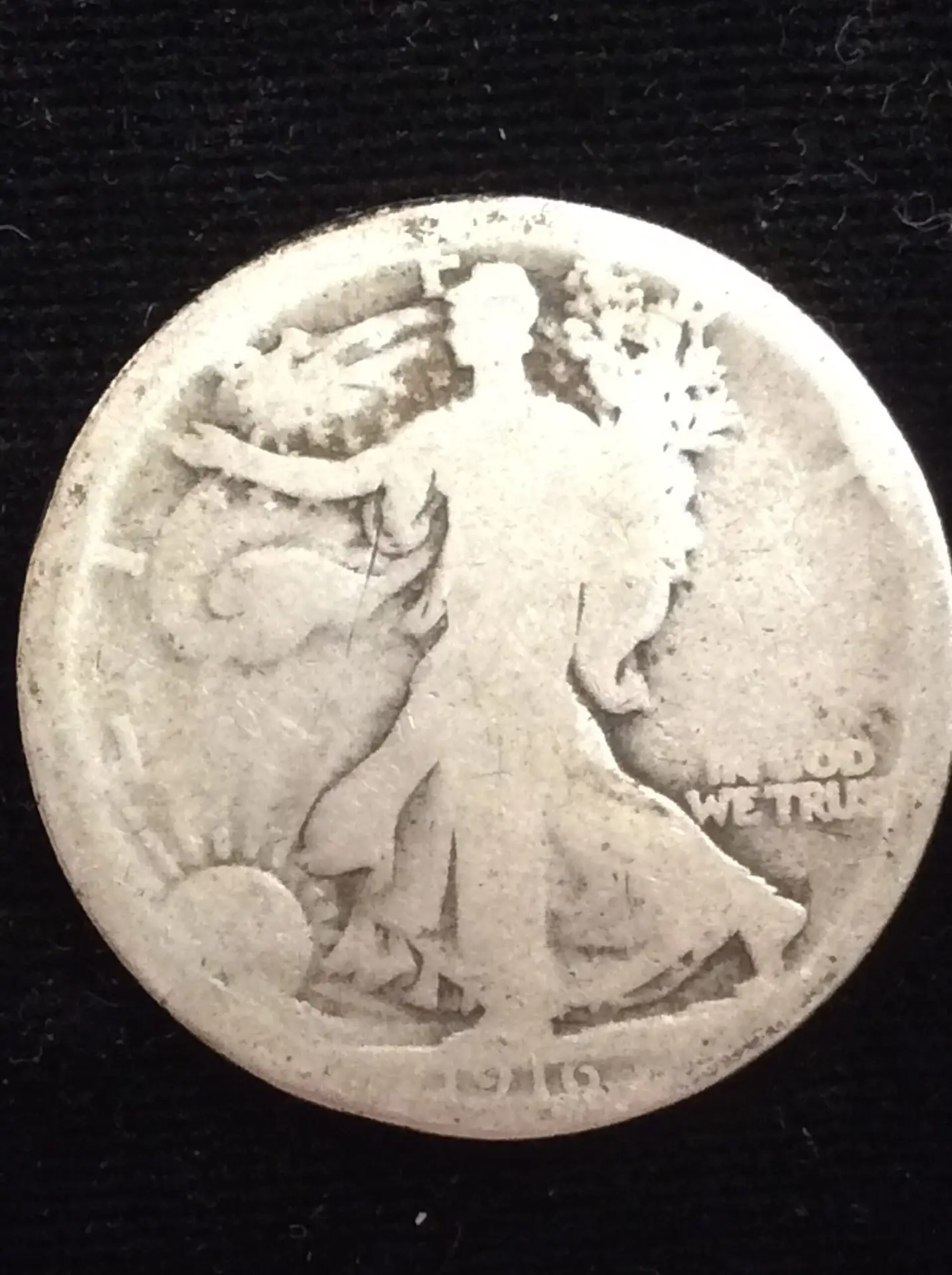 1916 Walking Liberty Half Dollar - 1st year of issue in AG/G Condition