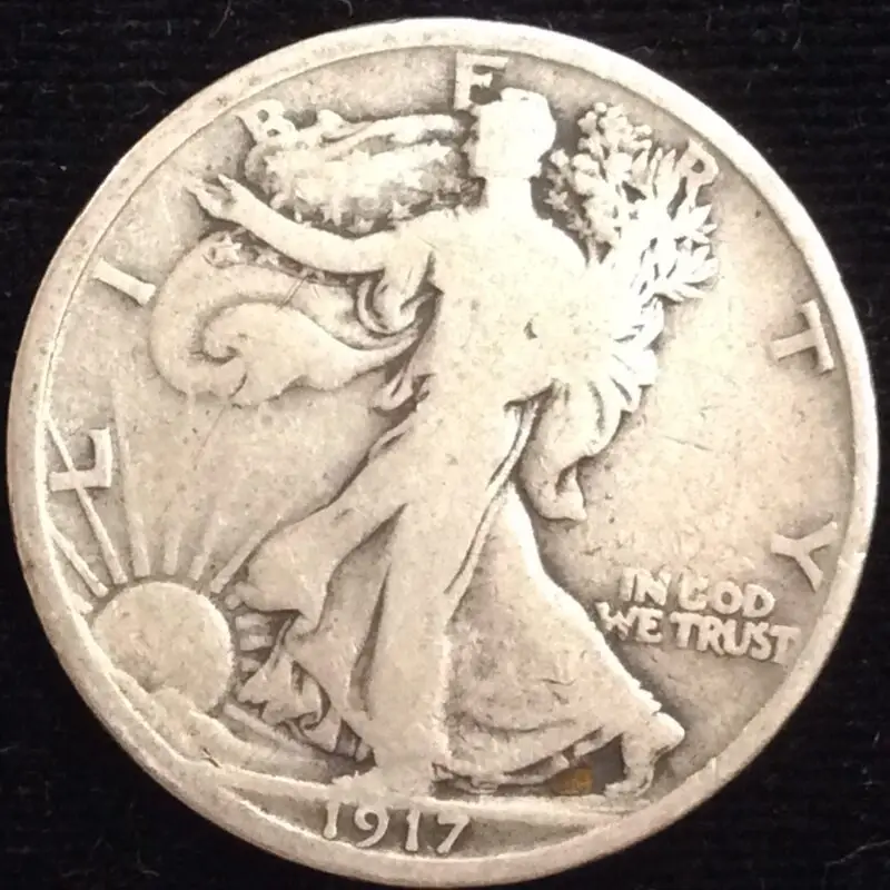 1917 Walking Liberty Half Dollar in Very Good Condition