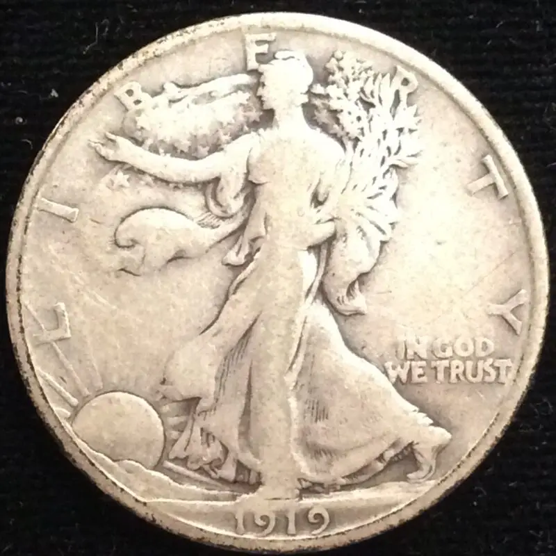 1919-S Walking Liberty Half Dollar in Very Good Condition