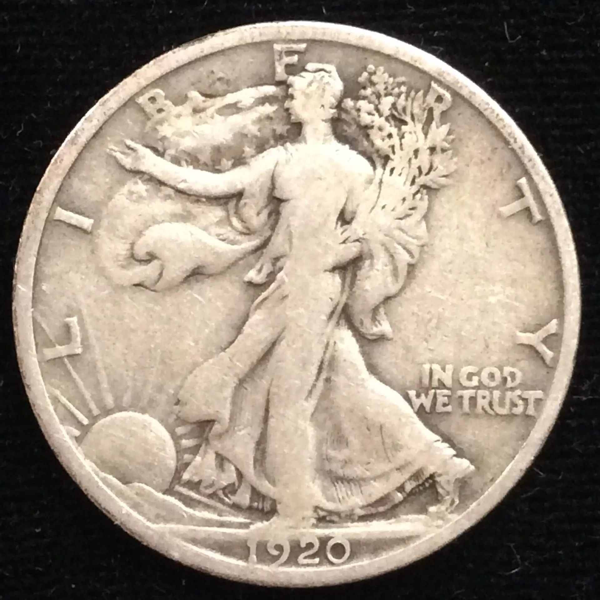 1920-D Walking Liberty Half Dollar in Fine Condition