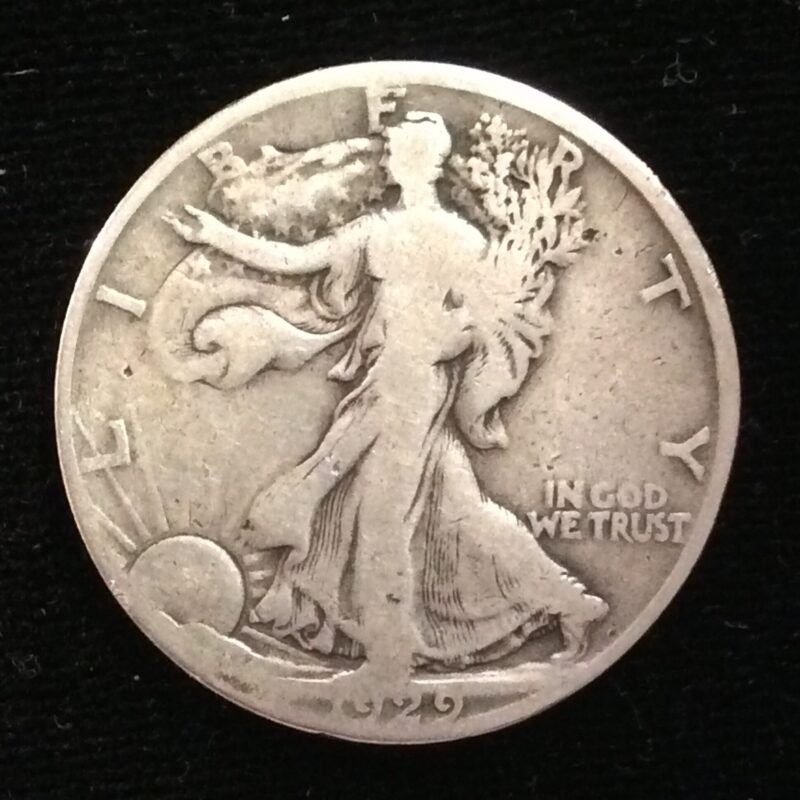1929-D Walking Liberty Half Dollar in Very Good Condition