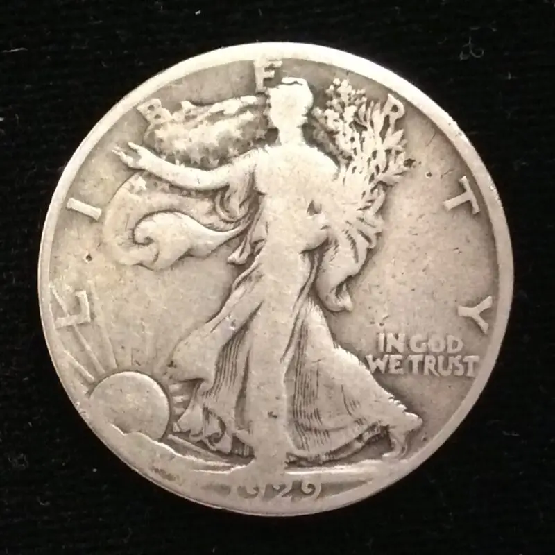 1929-D Walking Liberty Half Dollar in Very Good Condition